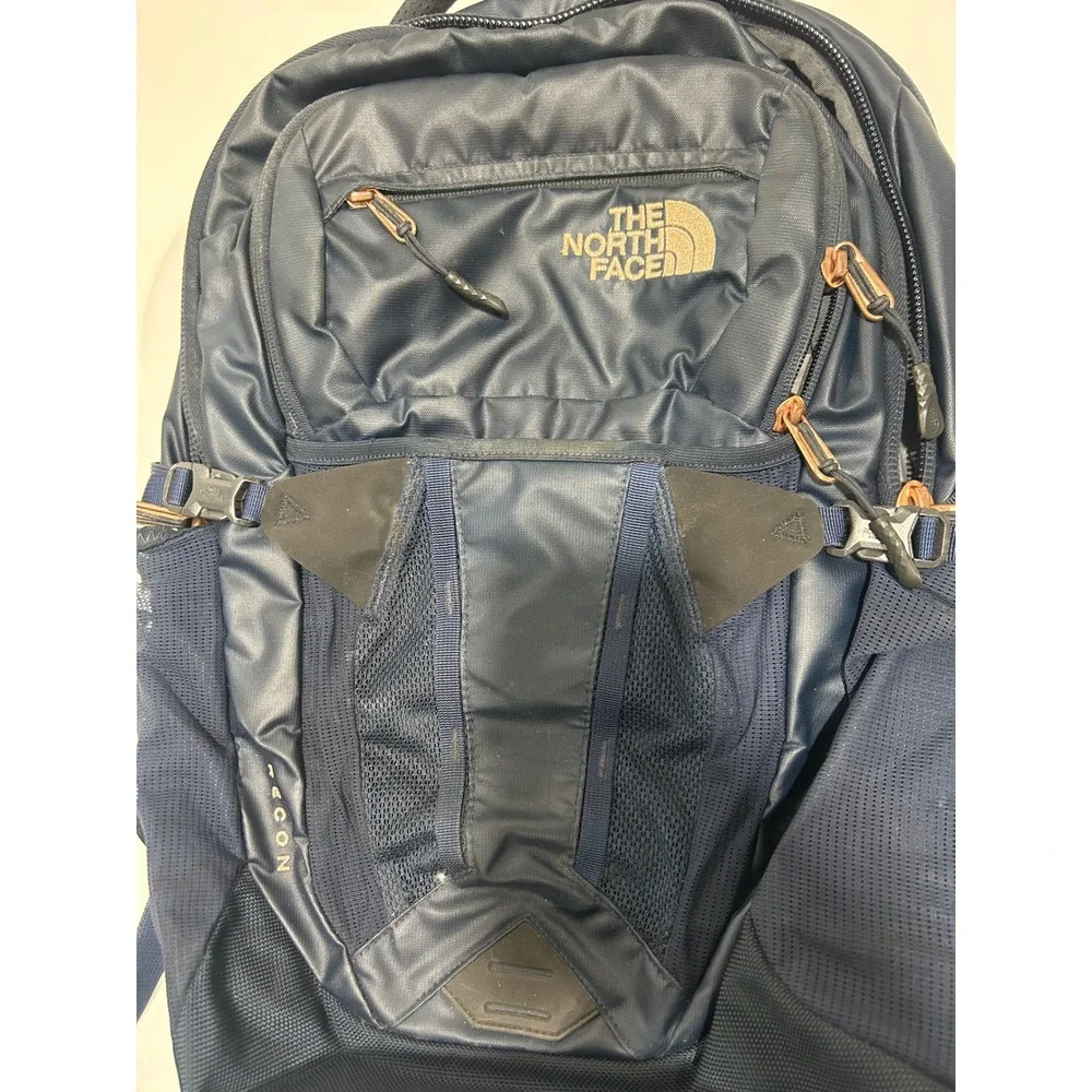 The North‎ Face Recon Backpack Navy Blue Rose Gold FlexVent Laptop Bag NF0A3KV1